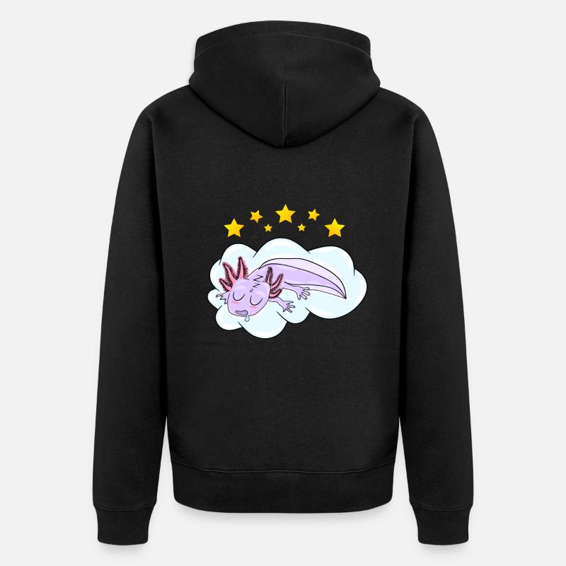 Oxolotl endormi - Veste à capuche bio Premium Unisexe - noir