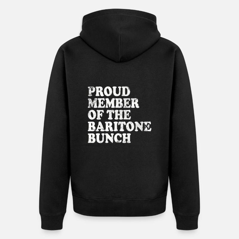 Fier membre du groupe de barytons - blanc - Veste à capuche bio Premium Unisexe - noir