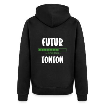 futur tonton - Veste à capuche bio Premium Unisexe - noir - Dos - Nico (187cm)