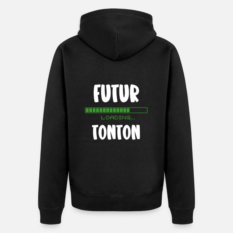 futur tonton - Veste à capuche bio Premium Unisexe - noir