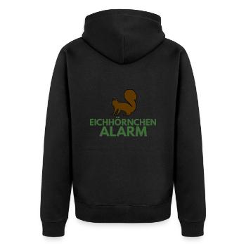 Eichhörnchen Alarm Schöne Bescherung Griswold witz - Unisex Premium Bio Zip Hoodie - Schwarz - Hinten - Nico (187cm)