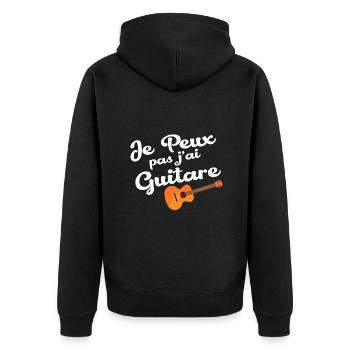 Guitariste - Je Peux Pas J'ai Guitare Musicien - Veste à capuche bio Premium Unisexe - noir - Dos - Nico (187cm)