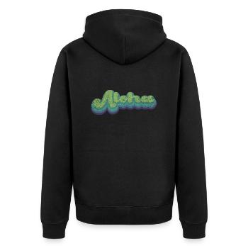 Vintage retro Aloha - Veste à capuche bio Premium Unisexe - noir - Dos - Nico (187cm)