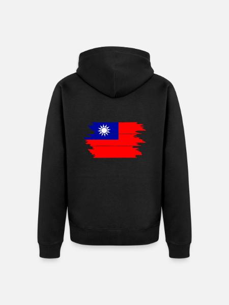 Taiwan - Unisex Premium Bio Zip Hoodie - Schwarz
