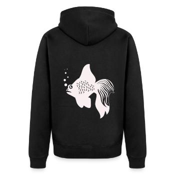 Aquarium de poissons Animal marin Climat Protection de l’environnement - Veste à capuche bio Premium Unisexe - noir - Dos - Nico (187cm)