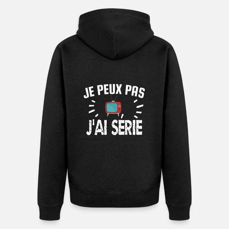 je peux pas j'ai série - Veste à capuche bio Premium Unisexe - noir