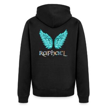 archange raphael e 120 - Veste à capuche bio Premium Unisexe - noir - Dos - Nico (187cm)