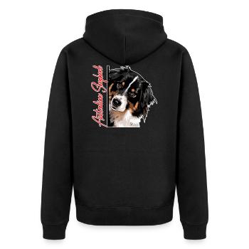 Berger australien DA Wilsigns Race de chiens australien - Veste à capuche bio Premium Unisexe - noir - Dos - Nico (187cm)