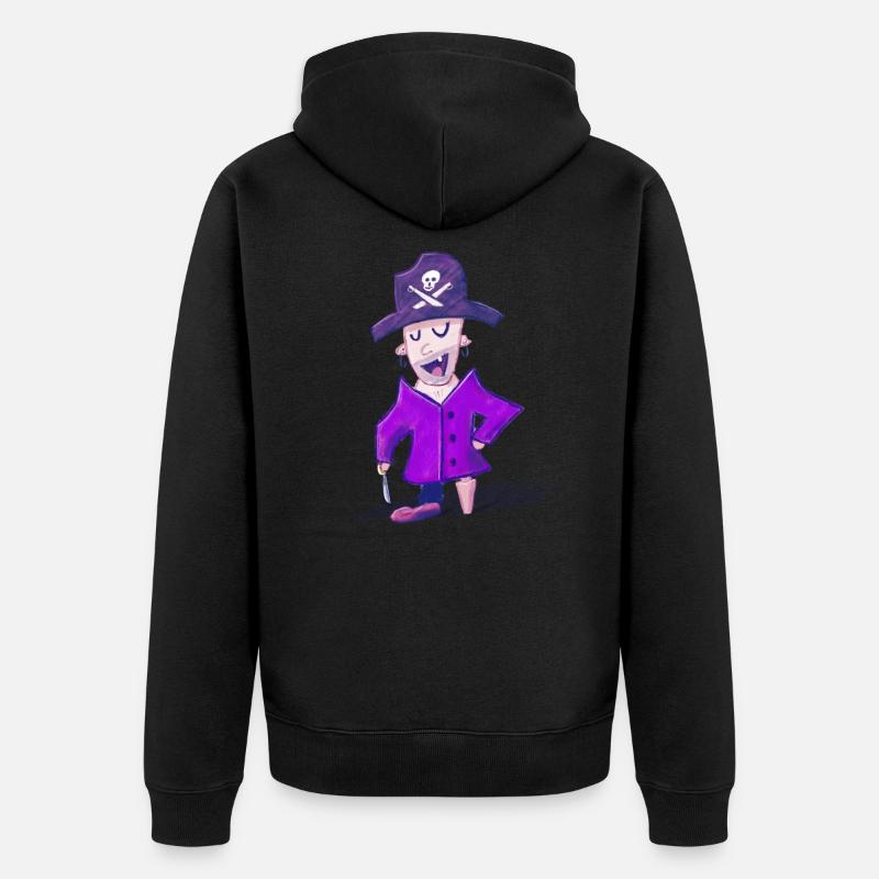 Barthy le Pirate - Veste à capuche bio Premium Unisexe - noir