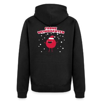 Funny Santa Claus - Merry Christmas - Unisex Premium Organic Zip Hoodie - black - Back - Nico (187cm)