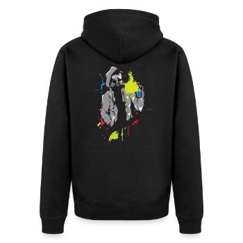 Masque Grafitti pulvérisateur - Veste à capuche bio Premium Unisexe - noir - Dos - Nico (187cm)