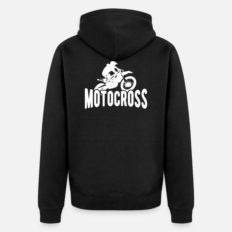 motocross - Veste à capuche bio Premium Unisexe - noir