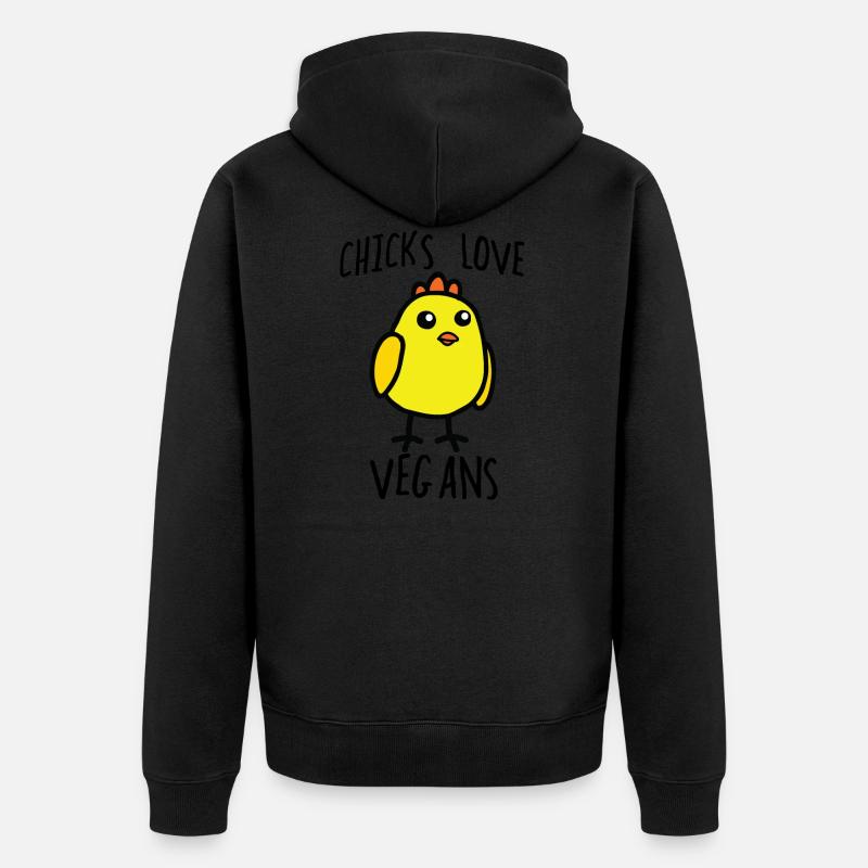 végétalien - Veste à capuche bio Premium Unisexe - noir