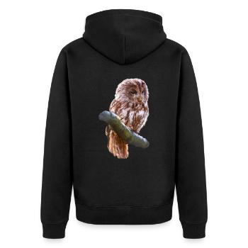 hibou - Veste à capuche bio Premium Unisexe - noir - Dos - Nico (187cm)