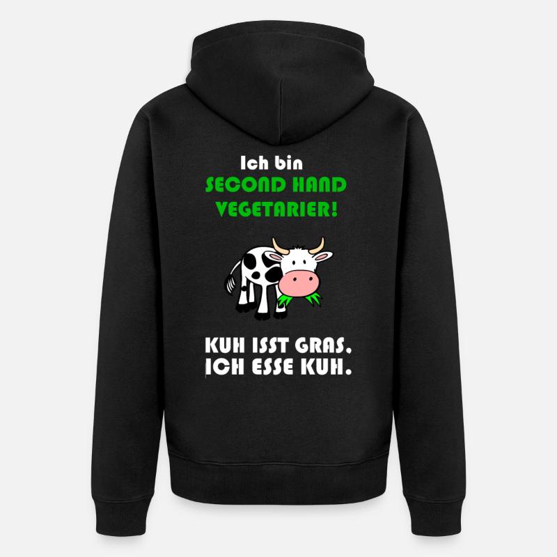 Vache végétarienne - Veste à capuche bio Premium Unisexe - noir
