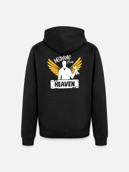 Mechanic From Heaven - Unisex Premium Organic Zip Hoodie - black