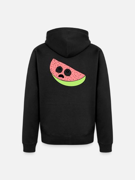 Melone - Unisex Premium Bio Zip Hoodie - Schwarz