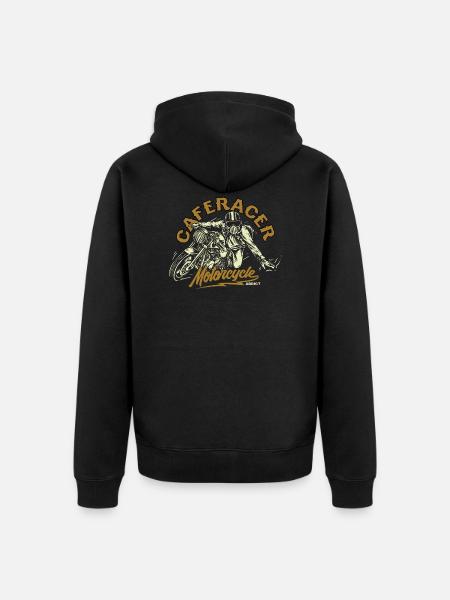 Caferacer - Unisex Premium Organic Zip Hoodie - black