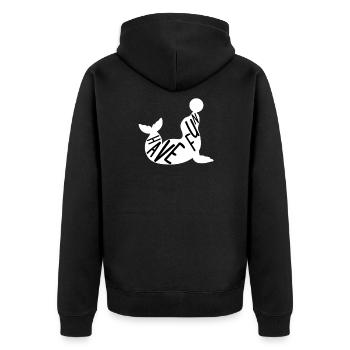 J’ai un phoque amusant - Veste à capuche bio Premium Unisexe - noir - Dos - Nico (187cm)