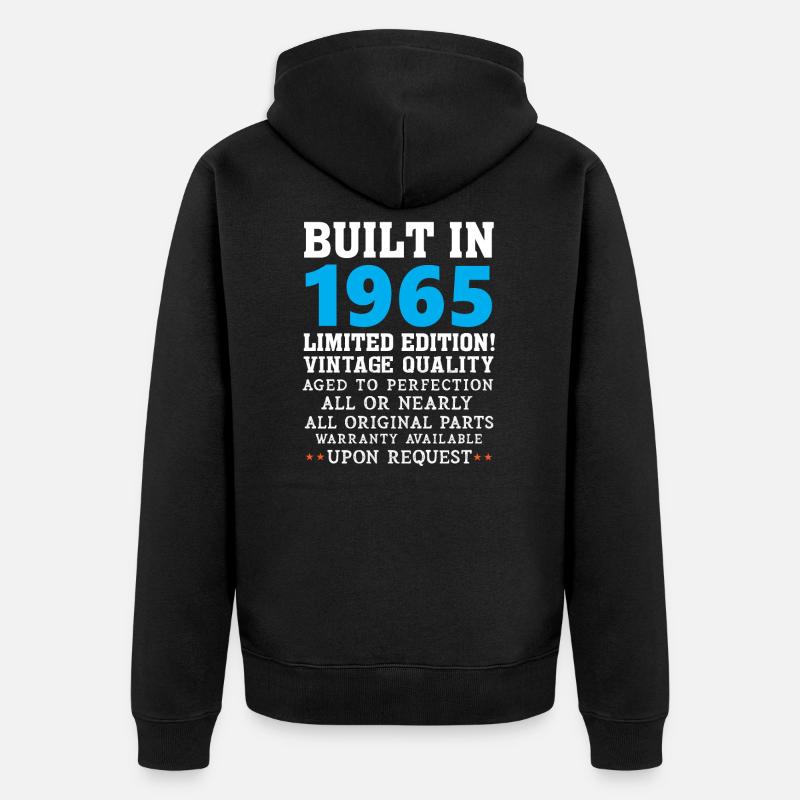 Construit en 1965 - Veste à capuche bio Premium Unisexe - noir