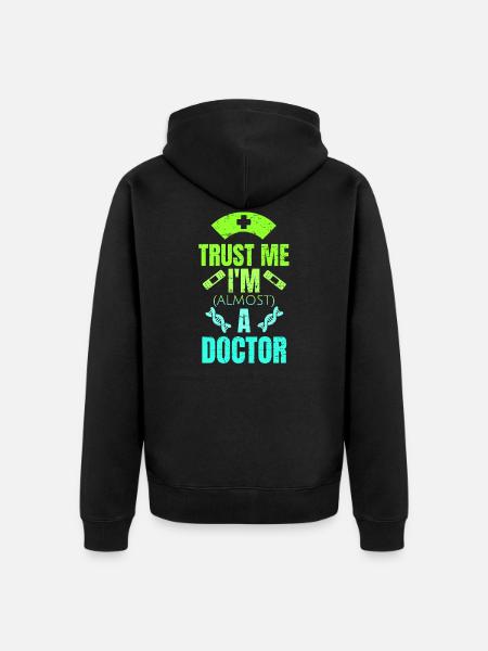 Medical student gift - Unisex Premium Organic Zip Hoodie - black