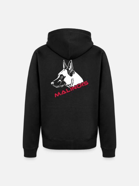 536 Malinois - Unisex Premium Bio Zip Hoodie - Schwarz