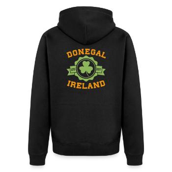 Donegal Ireland Irish St Patricks Day Bière Cadeau - Veste à capuche bio Premium Unisexe - noir - Dos - Nico (187cm)