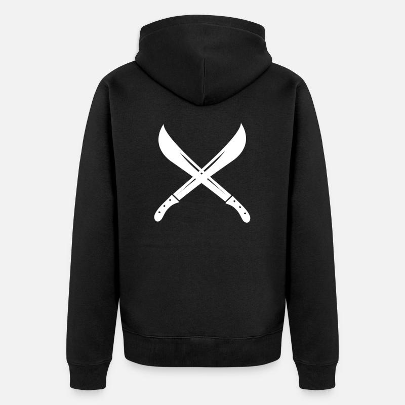 Couteaux - Veste à capuche bio Premium Unisexe - noir