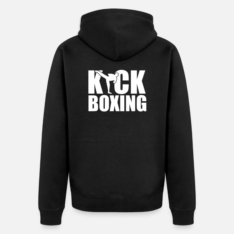 kickboxing - Veste à capuche bio Premium Unisexe - noir