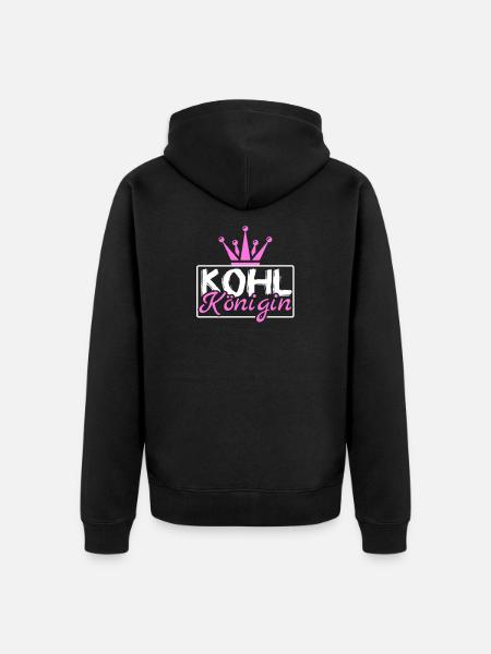 Kohlkönigin Geschenk - Unisex Premium Bio Zip Hoodie - Schwarz