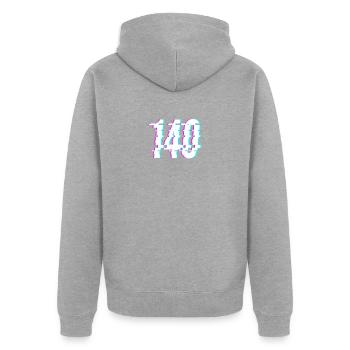 Bibliothèque de jeux 140 Spielo TV TV - Veste à capuche bio Premium Unisexe - gris chiné - Dos - Nico (187cm)