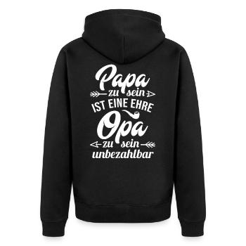 Être un père est un honneur d'être une princesse inestimable - Veste à capuche bio Premium Unisexe - noir - Dos - Nico (187cm)
