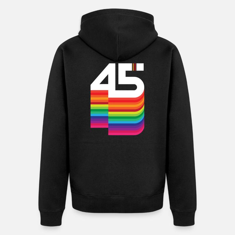 45 Jahre "Geburtstag" - Unisex Premium Bio Zip Hoodie - Schwarz
