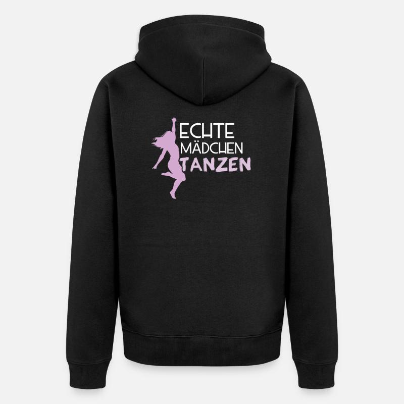 Mädchen Tanzen - Unisex Premium Bio Zip Hoodie - Schwarz