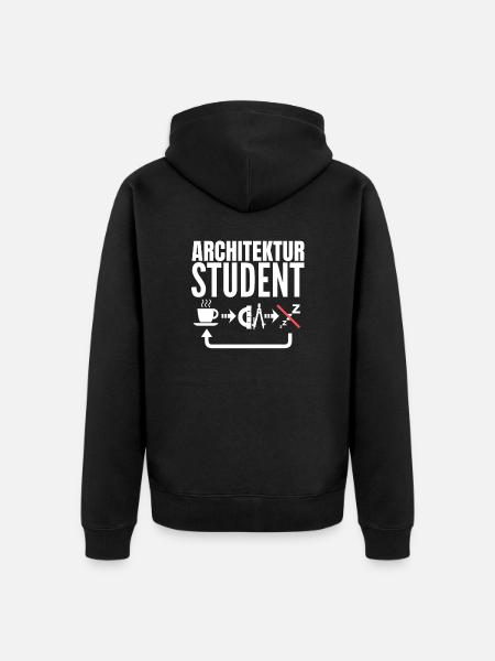 Architektur Student Geschenk - Unisex Premium Bio Zip Hoodie - Schwarz
