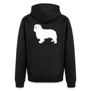 Cavalier King Charles Spaniel - Unisex Premium Organic Zip Hoodie - black - Back - Nico (187cm)