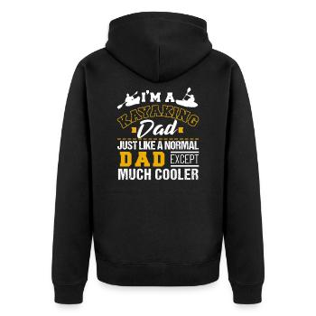 Kayak Canoe Fan Lover Sports Gift - Unisex Premium Bio Zip Hoodie - Schwarz - Hinten - Nico (187cm)