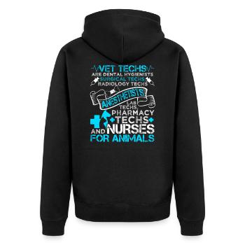 Titre de technicien vétérinaire technicien vétérinaire - Veste à capuche bio Premium Unisexe - noir - Dos - Nico (187cm)