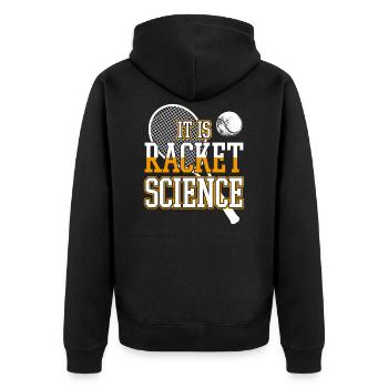 Tennis Player Fan Lover Coach Gift - Unisex Premium Bio Zip Hoodie - Schwarz - Hinten - Nico (187cm)