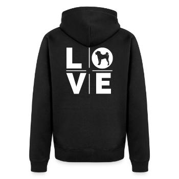 Appenzeller Sennenhund Amour - Veste à capuche bio Premium Unisexe - noir - Dos - Nico (187cm)