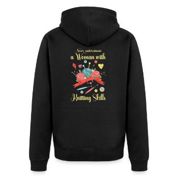 Idée cadeau à tricoter - Veste à capuche bio Premium Unisexe - noir - Dos - Nico (187cm)