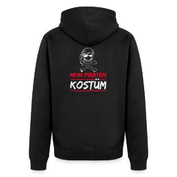 Pirate Costume Carnival Halloween Carnival - Unisex Premium Organic Zip Hoodie - black - Back - Nico (187cm)
