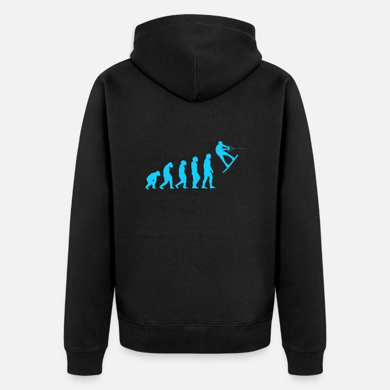 Evolution wakeboard - Unisex Premium Organic Zip Hoodie - black