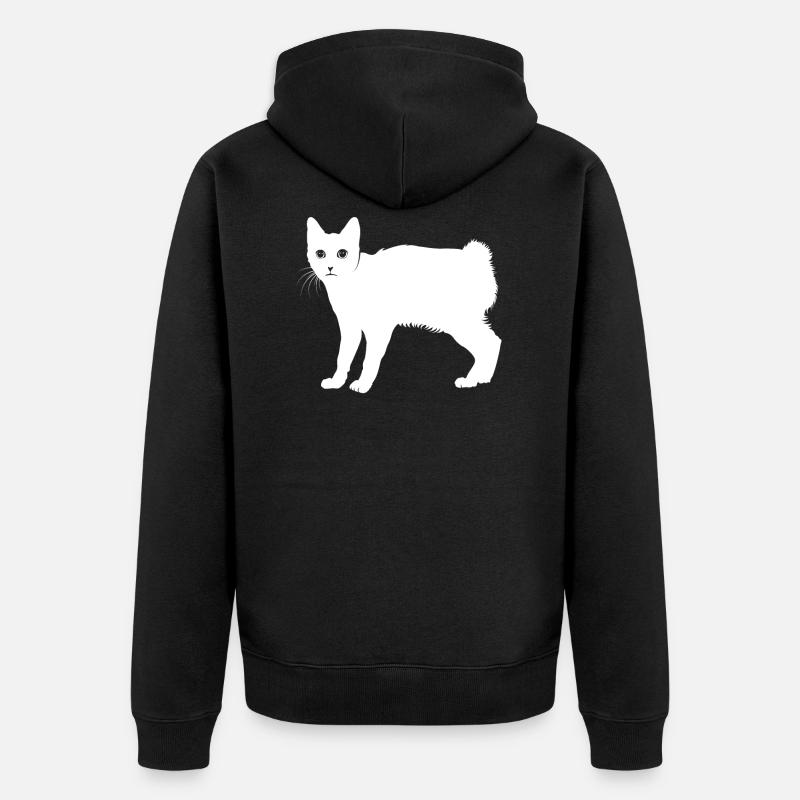 Japanese Bobtail - Unisex Premium Bio Zip Hoodie - Schwarz