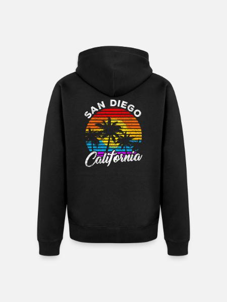 San Diego - Veste à capuche bio Premium Unisexe - noir