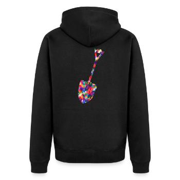 Shovel Mosaic Colorful - Unisex Premium Organic Zip Hoodie - black - Back - Nico (187cm)