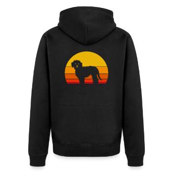 Goldendoodle - Unisex Premium Organic Zip Hoodie - black - Back - Nico (187cm)
