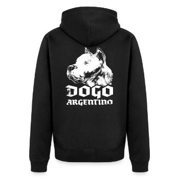 Dogo Argentino - Veste à capuche bio Premium Unisexe - noir - Dos - Nico (187cm)