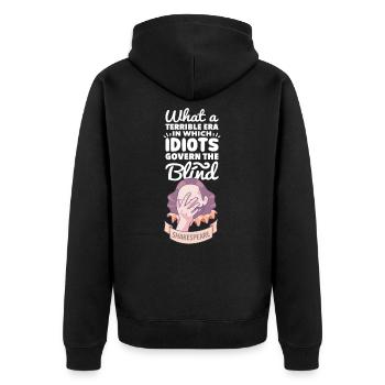 Théâtre shakespeare drame acteur scène poète - Veste à capuche bio Premium Unisexe - noir - Dos - Nico (187cm)