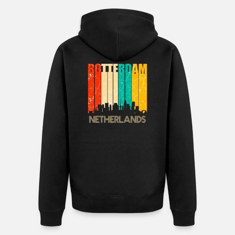 Rotterdam - Veste à capuche bio Premium Unisexe - noir